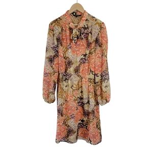 Lauren Ralph Lauren Black Label Multi Floral Chiffon Sundress Sz 16 Cottagecore